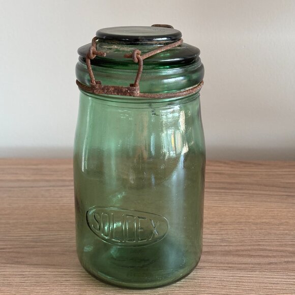 Antique French Green Canning Jar Solidex - Picture 2 of 7